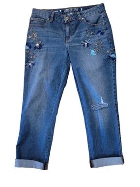 Jlo Embellished Capri Jeans